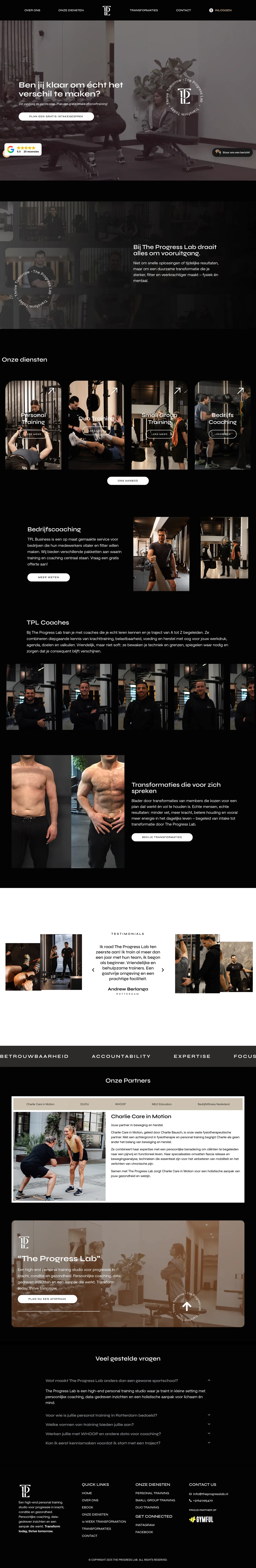 De nieuwe website van The Progress Lab — ontworpen door Hilux Media