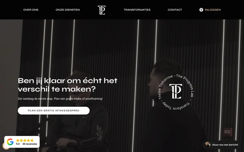 Website van The Progress Lab — ontworpen door Hilux Media