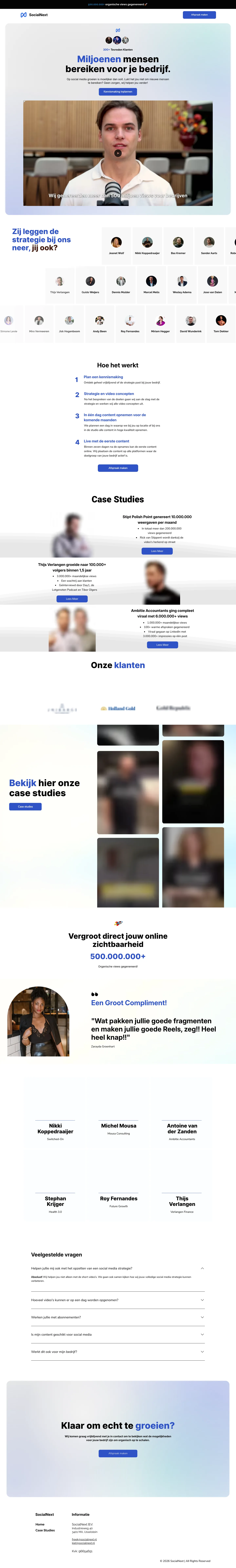 De nieuwe website van SocialNext — ontworpen door Hilux Media
