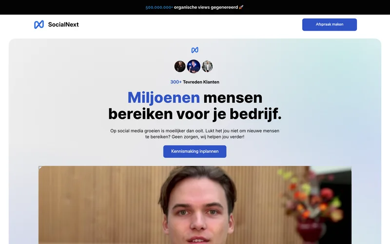 Website van SocialNext — ontworpen door Hilux Media