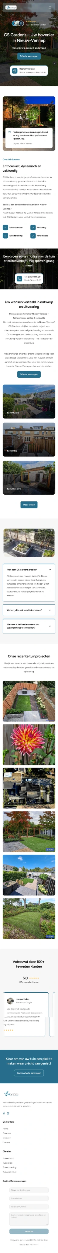 Mobile design preview — GS Gardens